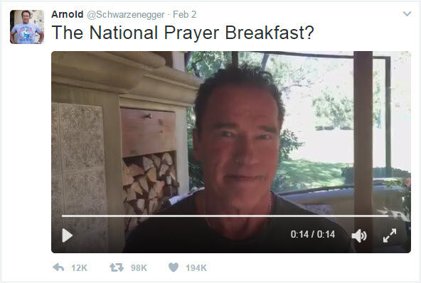 Schwarzenegger twitteres videóválasza Tump lekezelő megjegyzésére